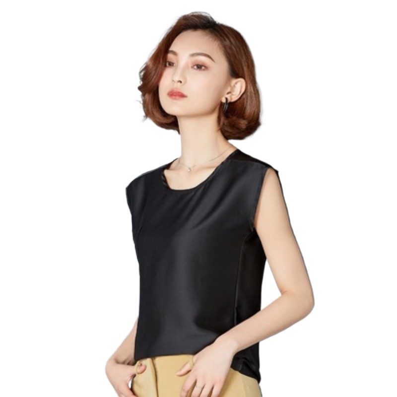 Silk Blouse - Sexy Seidenweste für Damen, ärmelloses Top,