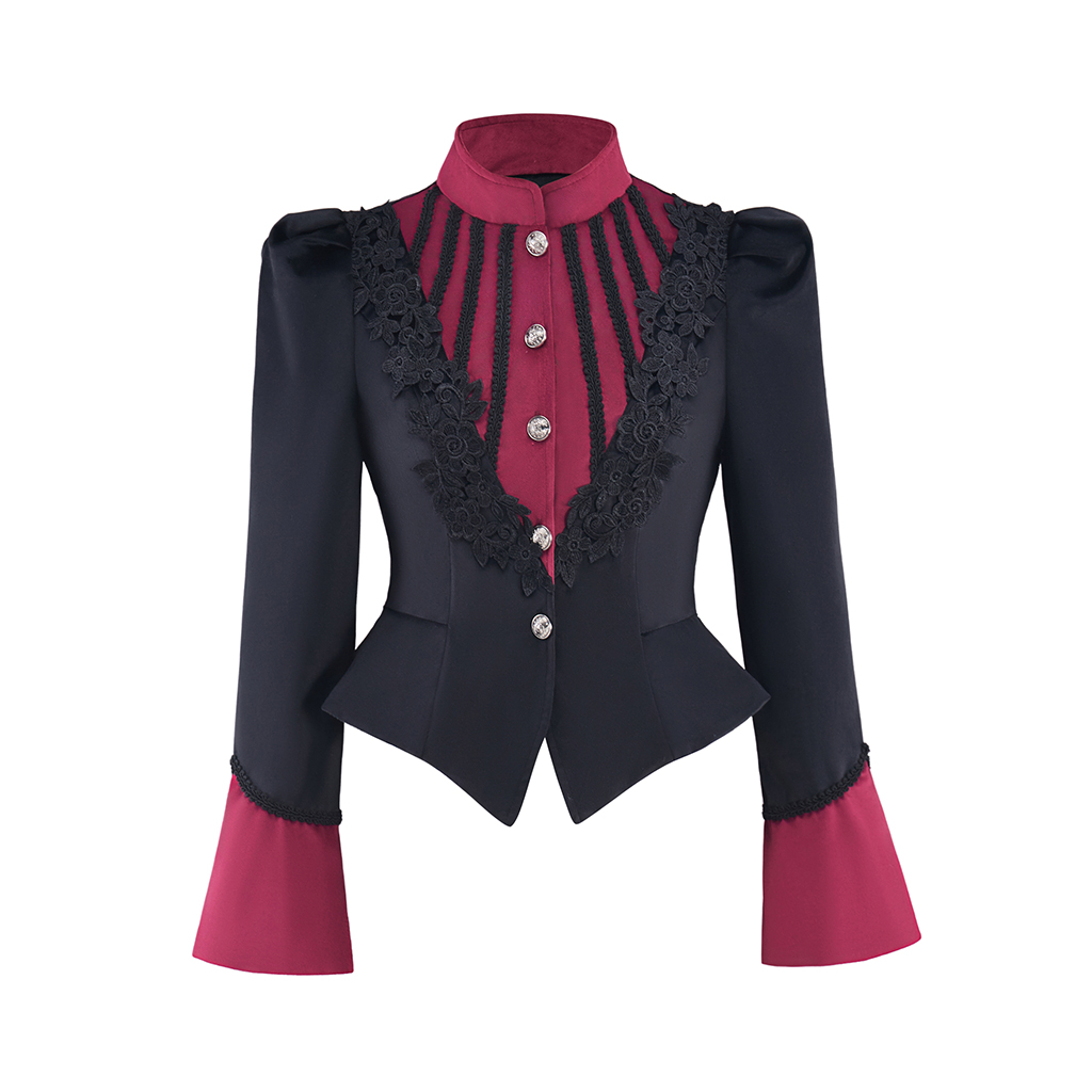 Womens Blazer - Damen Viktorianischer Steampunk Renaissance Blazer Jacke