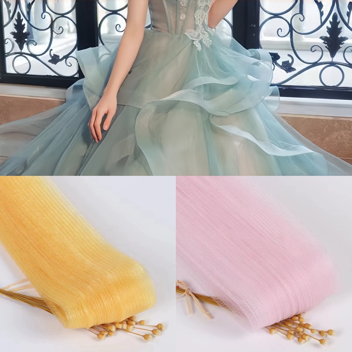 Formal Dress - Elastisches Netzgewebe zum Nähen von Hochzeits-,