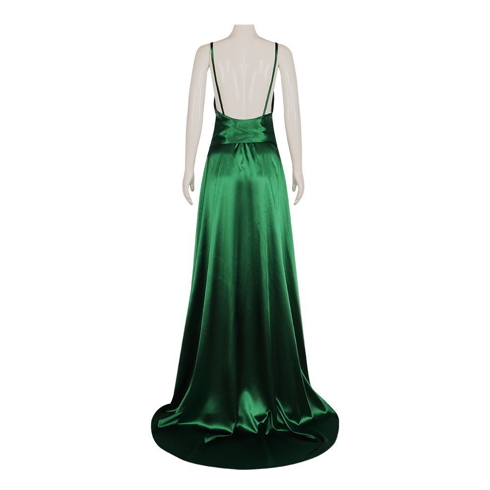 Smaragdgrünes Satin-Kleid mit  – Evening Gown Bewertung und Preis
