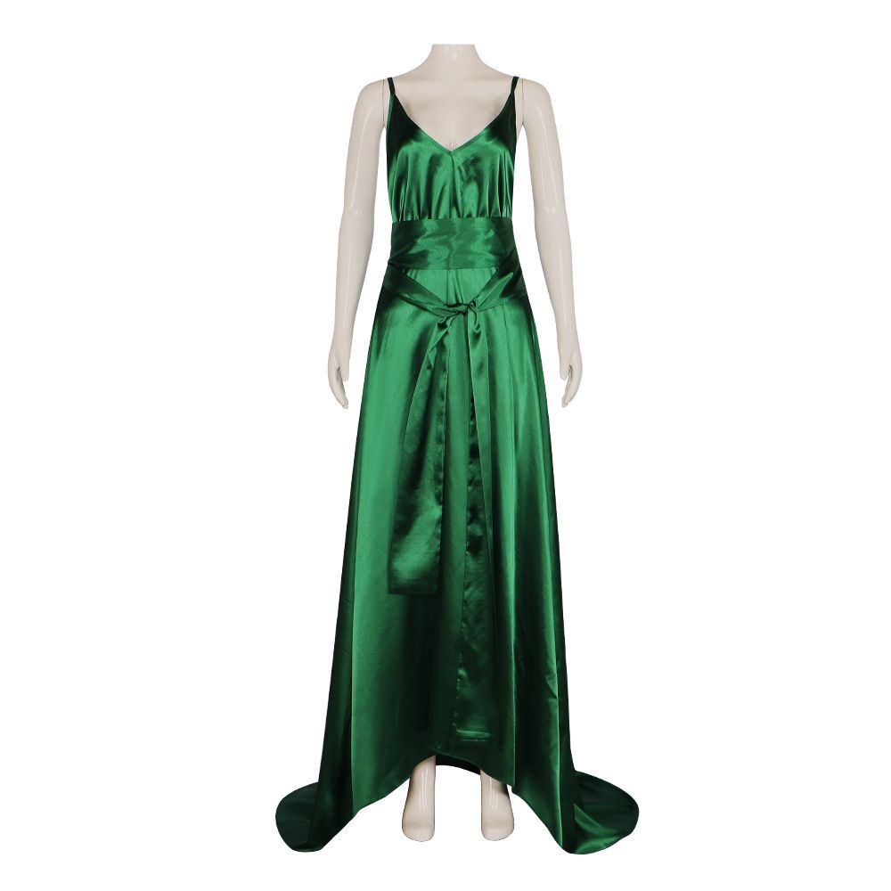 Smaragdgrünes Satin-Kleid mit  – Evening Gown Bewertung und Preis