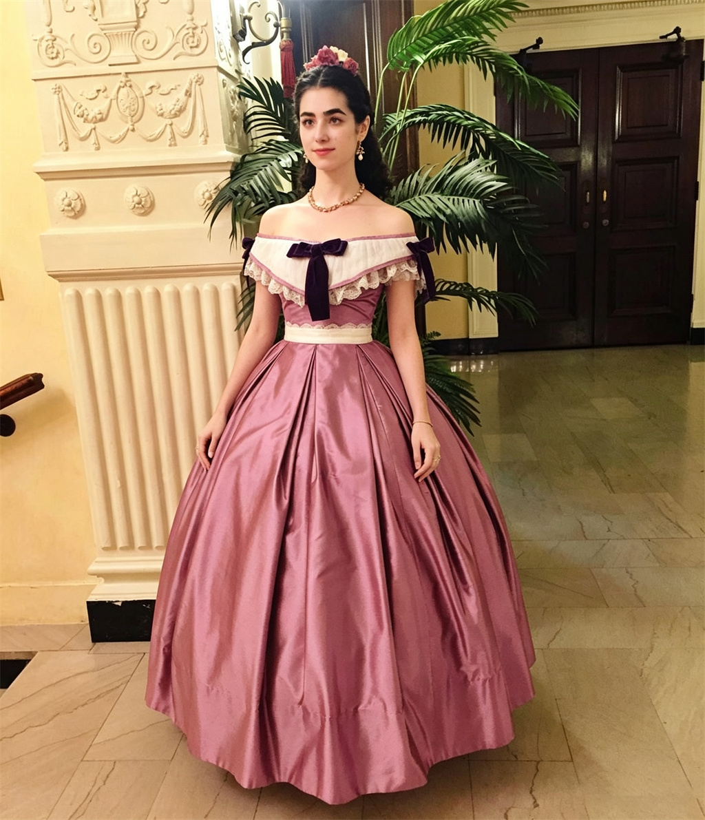 Retro Viktorianisches Edles Da – Evening Gown Bewertung und Preis