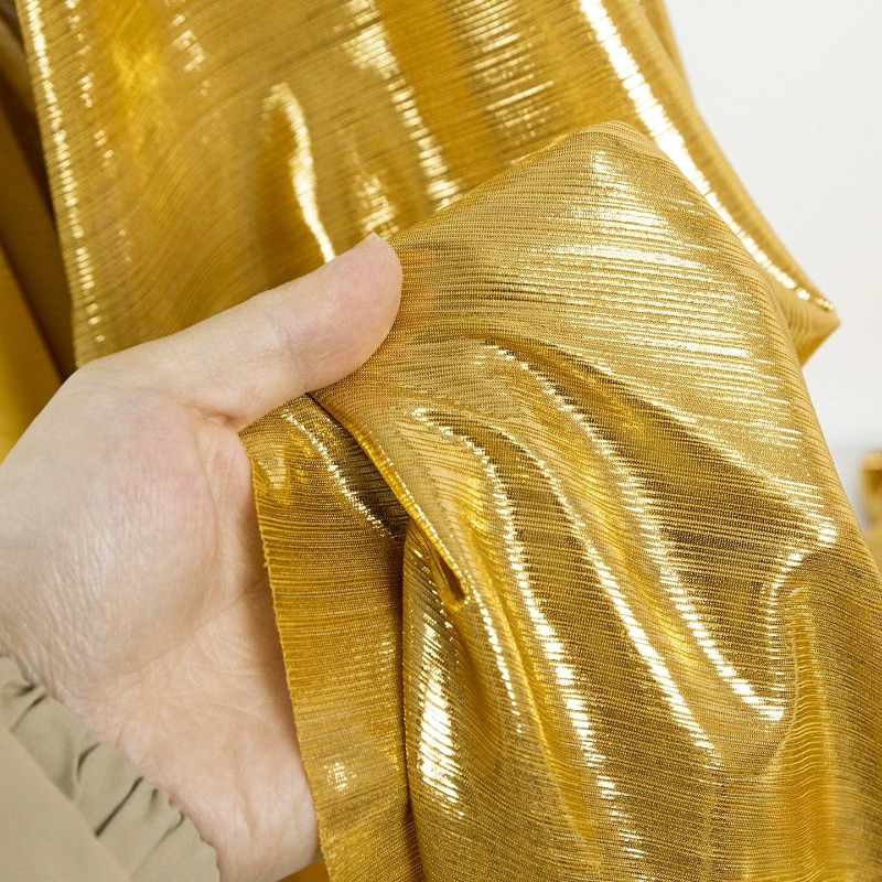 Goldgelber gerippter Stricksto – Evening Gown Bewertung und Preis